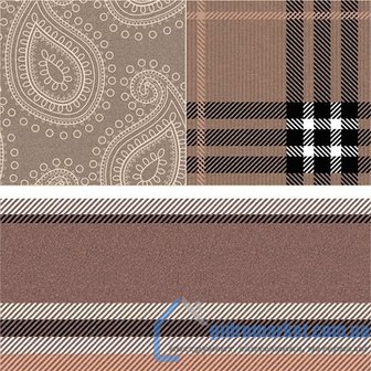 Cenefa Paisley Marron Плита напольная 45х45