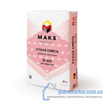 Смесь сухая пескобетон М-300, 40 кг Maks _Макс_